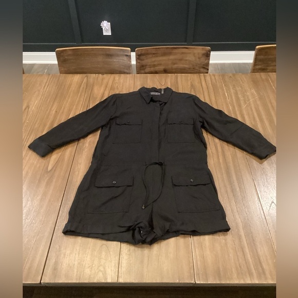 Young Fabulous & broke black Utility long sleeve Romper shorts yfb revolve M - Picture 1 of 11